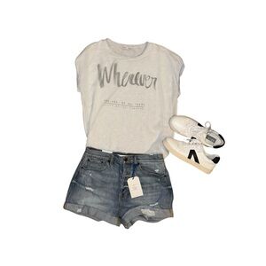 Zara Gray T-Shirt with Sheer Layer